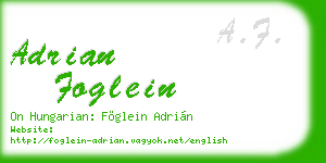 adrian foglein business card
